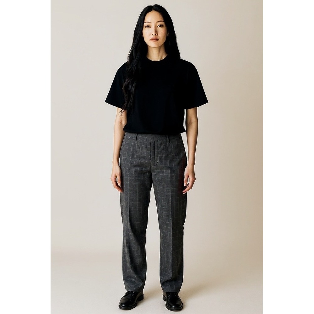 MICHAEL Michael Kors Dress Pants Size 2 NEW Derby Gray Plaid Flared Leg‎